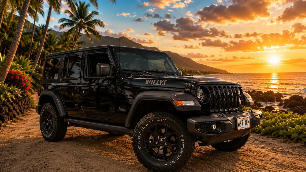 2021 Jeep Wrangler Unlimited Willys from the Island Luxe fleet on Oʻahu